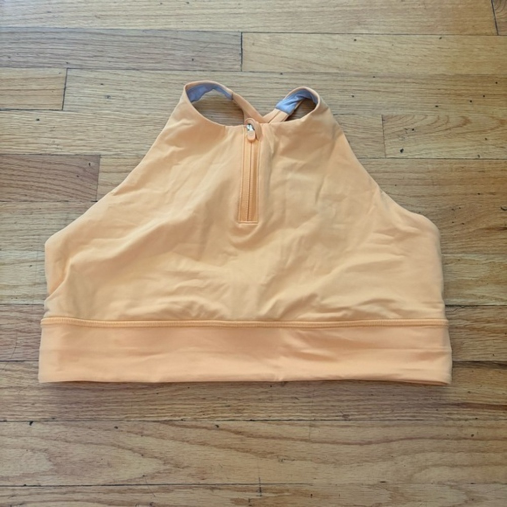 Lululemon Orange Zip Front Bra Size 14